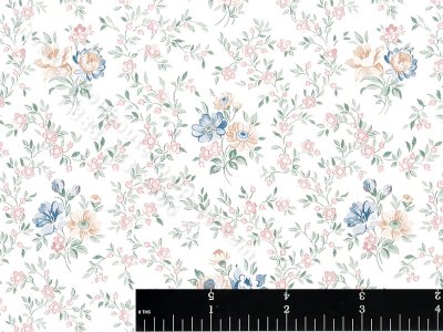 (image for) Flowers and Floral Vine Miniature Wallpaper for Dollhouses