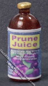 (image for) Miniature Bottle of Prune Juice for Dollhouses