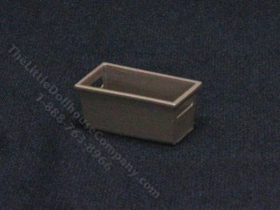 (image for) Miniature Dark Grey Storage Bin for Dollhouses