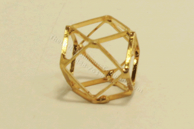 (image for) Miniature Geometric Gold Sculpture by PRD Miniatures