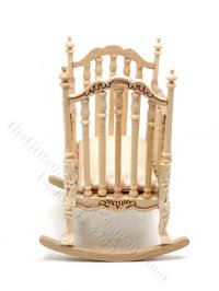 (image for) Miniature Unfinished Cradle for Dollhouses