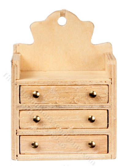(image for) Miniature Small Wooden Chest For Dollhouses