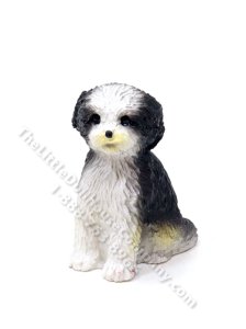 (image for) Miniature Black & White Shih Tzu w/ Sport Cut for Dollhouses