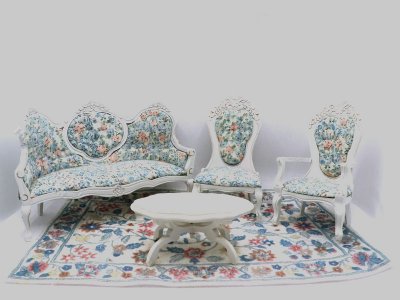 (image for) Miniature Vintage Victorian Living Room Set