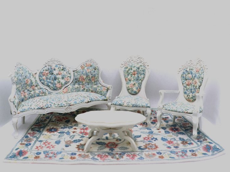 (image for) Miniature Vintage Victorian Living Room Set