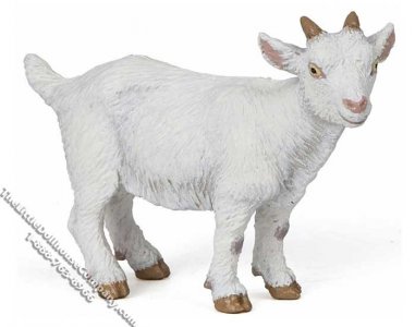 (image for) Miniature White Kid Goat for Dollhouses