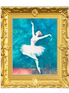 (image for) Miniature Painting of a Ballet Dancer for Dollhouses
