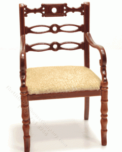 (image for) Miniature Art Nouveau Walnut Armchair