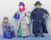 (image for) Three Person Family Flexible Dolls by Erna Meyer for Dollhouses