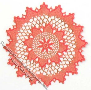 (image for) Miniature Red Christmas Star Laser Cut Doily for Dollhouses