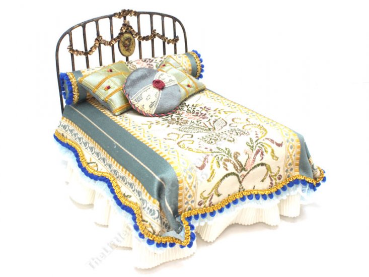 (image for) Miniature Metal Bed Dressed by Judith Blondell