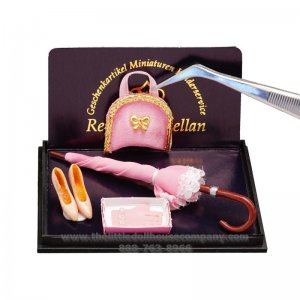 (image for) Women´s Accessoires with Umbrella, High-Heels and Gloves in Pink
