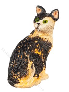 (image for) Miniature Sitting Calico Cat for Dollhouses