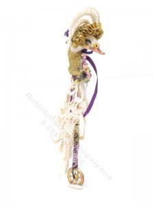 (image for) Miniature Hobby Swan on a Stick with Gold Wheel