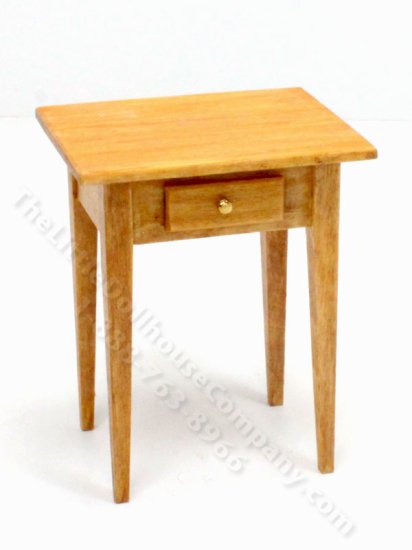 (image for) Vintage Handmade Miniature Wooden Endtable for Dollhouses
