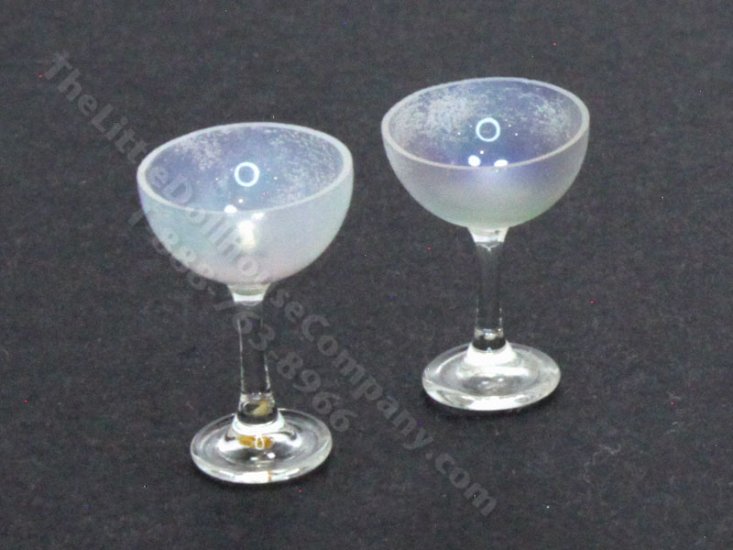 (image for) Miniature Pair of Opalescent Coupe Glasses