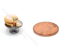 (image for) 1:24 Scale Cut Victoria Sponge on Pewter Stand by Charlotte Willmott
