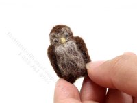 (image for) Miniature Felted Owl by Trace Goldfarb