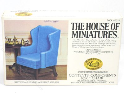 (image for) Miniature Blue Wingback Chair Kit