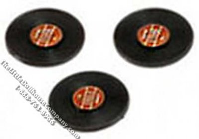 (image for) Miniature Set of 3 Records with Labels for Dollhouses
