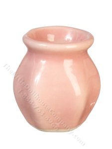 (image for) Miniature Pink Hexagon Vase for Dollhouses