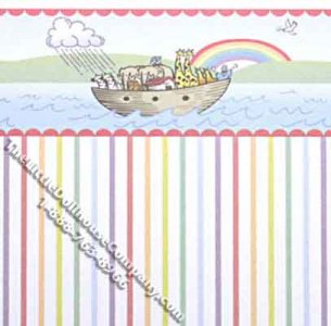 (image for) Dollhouse Scale Model Wallpaper Noah's Ark
