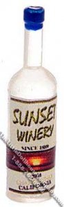 (image for) 1:24 Scale Dollhouse Model Bottle of White Wine