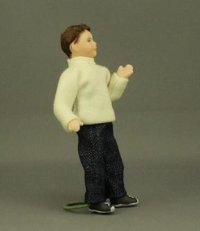 (image for) Boy in White Pullover and Jeans by Cindy's Dolls