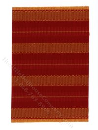 (image for) Miniature Red/Gold Striped Rug for Dollhouses