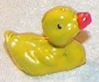 (image for) Miniature Toy Rubber Ducky, Yellow for Dollhouses