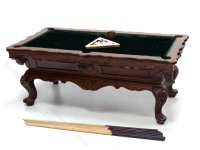 (image for) Miniature Walnut Pool Table for Dollhouses