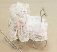 (image for) Miniature Dressed Baby Carriage by Danielle Designs