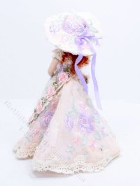(image for) Porcelain Doll in Pink Dress and Sun Hat