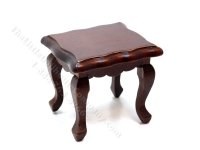 (image for) Miniature Walnut Finish Side Table for Dollhouses