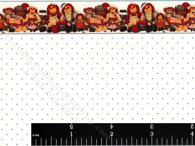 (image for) Raggedy Ann & Dot Pattern Miniature Wallpaper for Dollhouses