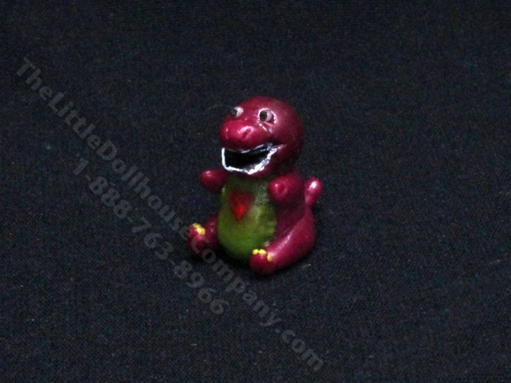(image for) Miniature Barney the Dinosaur Figurine for Dollhouses
