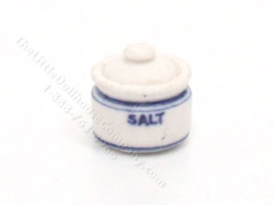 (image for) Vintage Handmade Miniature Clay Salt Cellar by J Clark