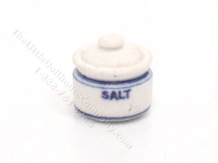 (image for) Vintage Handmade Miniature Clay Salt Cellar by J Clark