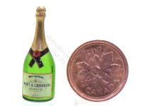 (image for) Miniature Glass Champagne Bottle with Gold Top by Jane Woodham