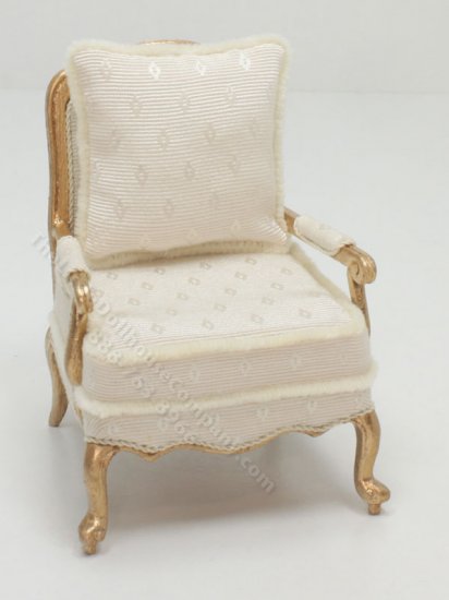 (image for) Miniature Louis XV Gold Diamond Armchair by Judith Blondell