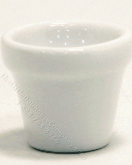 (image for) Miniature White Glazed Ceramic Pot