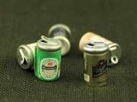 (image for) Dollhouse Scale Model Set of Beer Cans