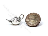 (image for) Miniature Sterling Silver Teapot for Dollhouses