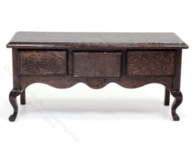 (image for) Miniature Handmade Walnut Console Table for Dollhouses