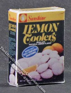 (image for) Miniature Lemon Cookies Box for Dollhouses