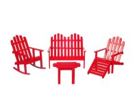 (image for) Miniature Red Adirondack Garden Set