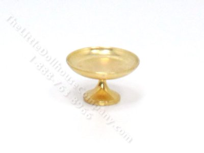 (image for) Miniature Gold Coloured Cake Pedestal for Dollhouses