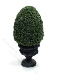 (image for) Miniature 4inch Topiary in a Black Base for Dollhouses