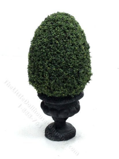 (image for) Miniature 4inch Topiary in a Black Base for Dollhouses