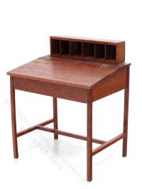 (image for) Miniature Walnut Stand-Up Desk for Dollhouses